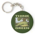 Think Green Keychain
