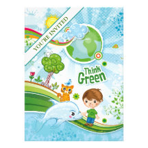 Think Green Kids Personalized Announcement