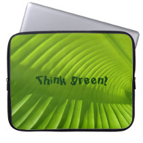 think green! laptop computer sleeve