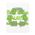 Think Green Malaysia postcards