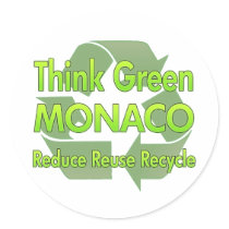 Think Green Monaco stickers