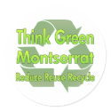 Think Green Montserrat stickers