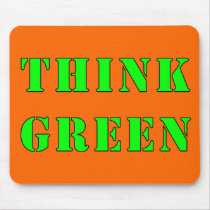 Think Green Mousepad by MidnightAkita Think Green Mousepad