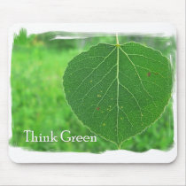 Think Green Mousepad by mrssocolov Think Green Mousepad