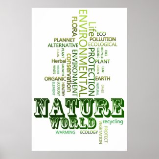 Think Green Nature environmental  poster