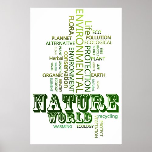 Think Green Nature environmental poster