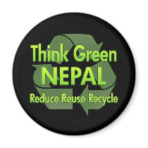 Think Green Nepal magnets by FlagStore Think Green Nepal magnets