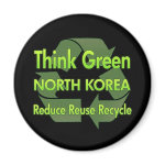 Think Green North Korea Magnet