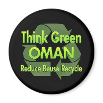 Think Green Oman magnets by FlagStore Think Green Oman magnets