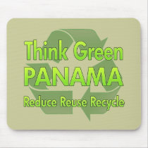Think Green Panama mousepads by FlagStore Think Green Panama mousepads