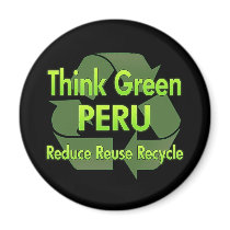 Think Green Peru magnets by FlagStore Think Green Peru magnets