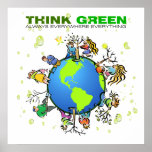Think Green - Plant a Tree Poster
