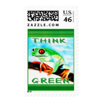 Think green postage by nefera Think green postage