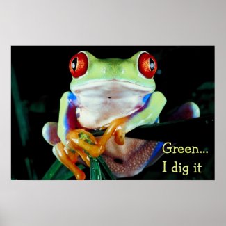 Think Green poster print