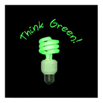 Think Green! Poster posters by yarddawg Think Green! Poster posters