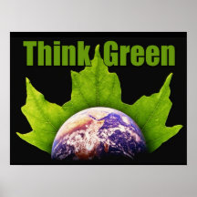 Think Green poster