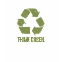 Think Green Recycle T-shirt by artladymanor Think Green Recycle T-shirt