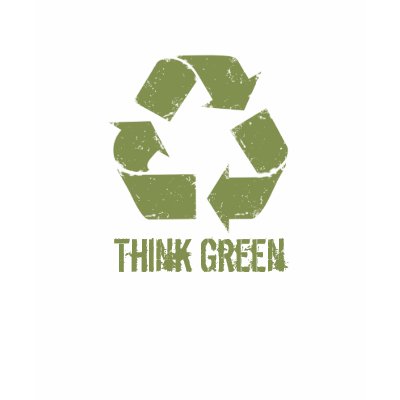 Think Green Recycle T-shirt by artladymanor