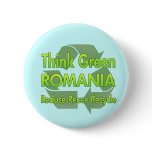 Think Green Romania Pinback Buttons