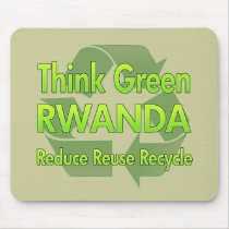 Think Green Rwanda mousepads by FlagStore Think Green Rwanda mousepads