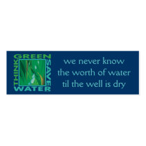 Think Green, Save Water business cards by GreenNeighborWater Think Green, Save Water business cards