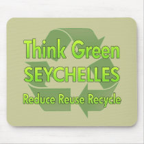 Think Green Seychelles mousepads by FlagStore Think Green Seychelles mousepads