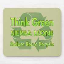 Think Green Sierra Leone mousepads by FlagStore Think Green Sierra Leone mousepads