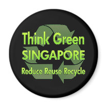 Think Green Singapore magnets by FlagStore Think Green Singapore magnets