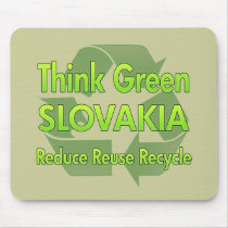 Think Green Slovakia mousepads by FlagStore Think Green Slovakia mousepads