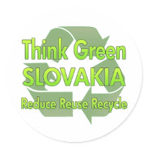 Think Green Slovakia stickers by FlagStore Think Green Slovakia stickers