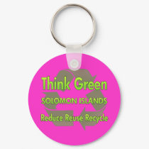 Think Green Solomon Islands keychains by FlagStore Think Green Solomon Islands keychains