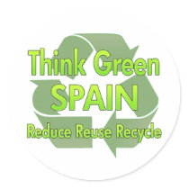 Think Green Spain stickers by FlagStore Think Green Spain stickers