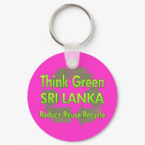 Think Green Sri Lanka keychains by FlagStore Think Green Sri Lanka keychains