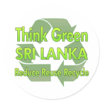 Think Green Sri Lanka stickers by FlagStore Think Green Sri Lanka stickers