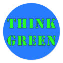 Think Green Sticker by MidnightAkita Think Green Sticker