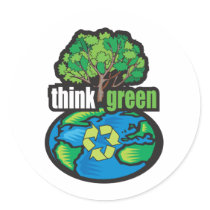 Think Green stickers