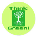 Think Green! stickers