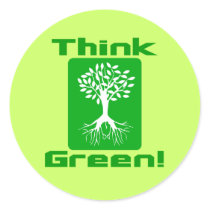 Think Green! stickers by whupsadaisy Think Green! stickers
