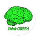 Think GREEN stickers by ARTegrity Think GREEN stickers