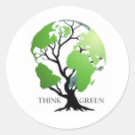 think green! sticker