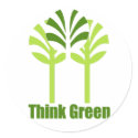 Think Green stickers