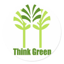 Think Green stickers