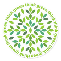 Think Green Stickers