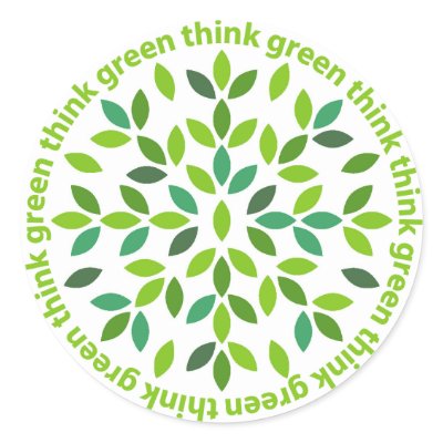 Think Green Stickers by teeboutique