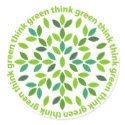 Think Green Stickers by teeboutique Think Green Stickers