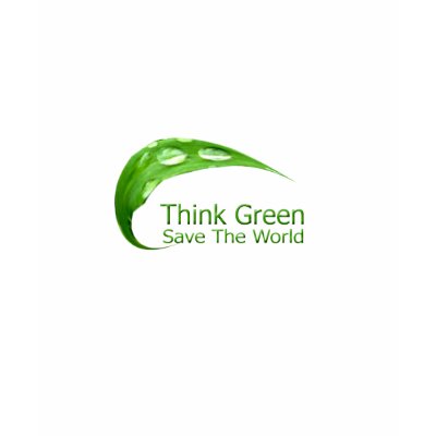 Think Green T Shirt by iluniasart