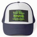 Think Green Tunisia hats by FlagStore Think Green Tunisia hats