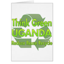 Think Green Uganda cards by FlagStore Think Green Uganda cards