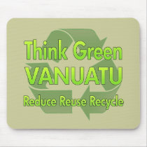 Think Green Vanuatu mousepads by FlagStore Think Green Vanuatu mousepads