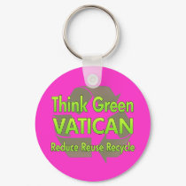 Think Green Vatican City keychains